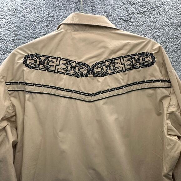 Ace of Diamonds XL Vintage Western Shirt Embroidered Horseshoe Design Rodeo - Picture 9 of 11